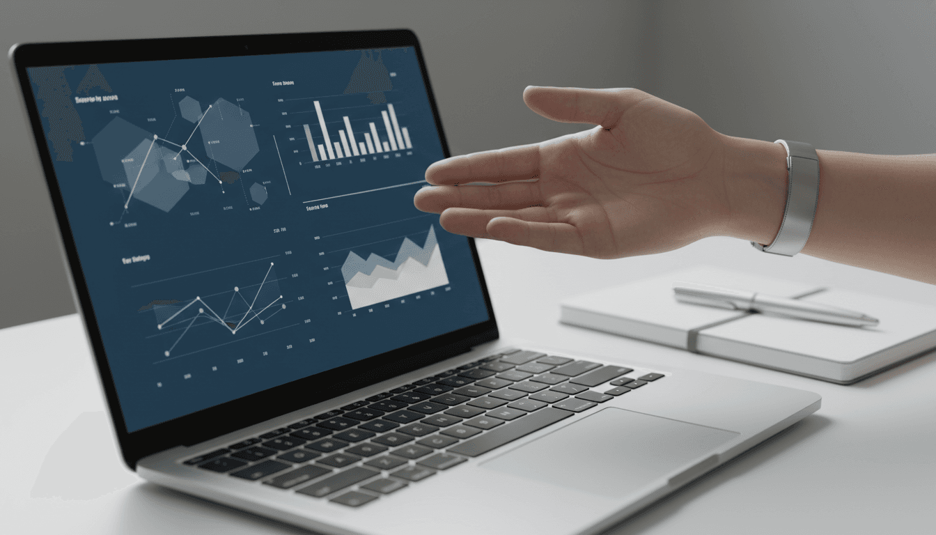 Professional analyzing digital asset investment data on laptop