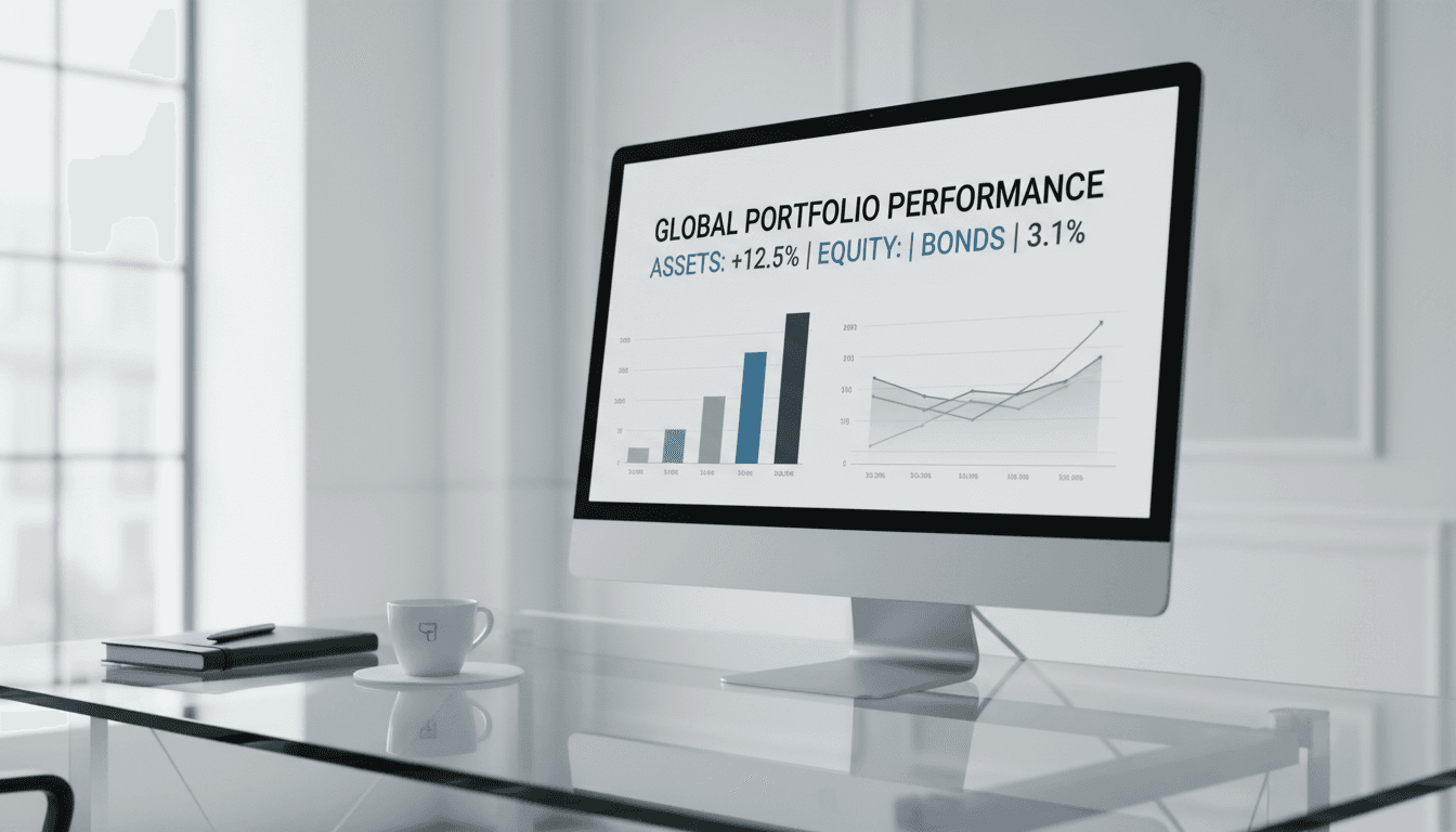 Financial dashboard showing portfolio data and structured investment metrics